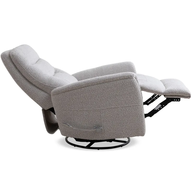 Gemini Bloke Cotton Swivel Glider Recliner Two Pack