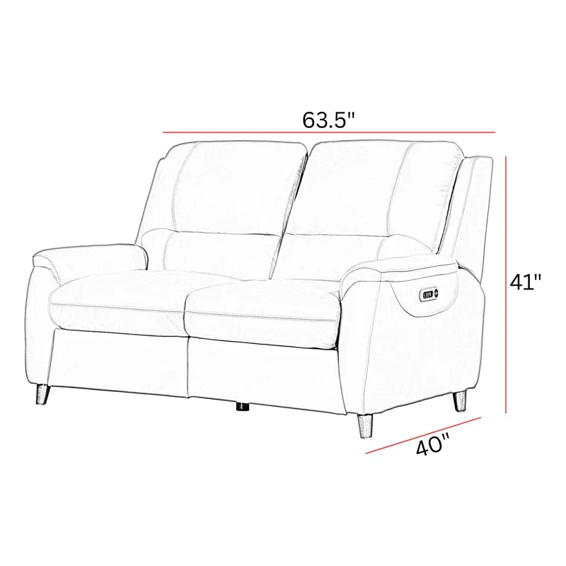 Austin Caramel Cream Power Reclining Sofa and Loveseat