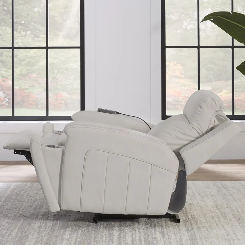 Armstrong Buffy Cream Power Recliner with Heat Massage and Auto-Glide Two Pack