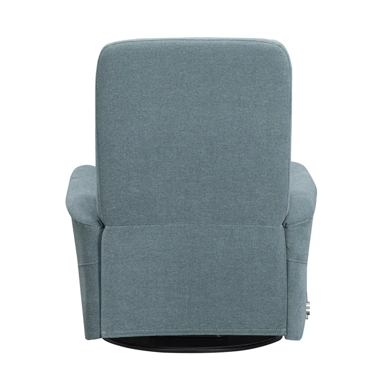 Gemini Snazzy Blue Manual Swivel Glider Recliner