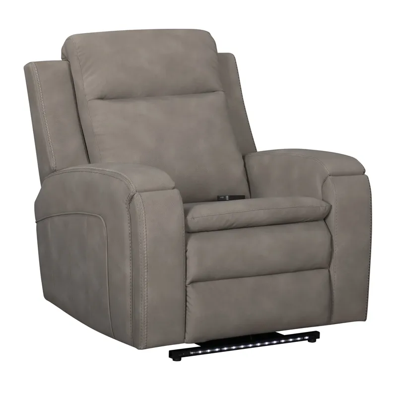 Armstrong Buffy Taupe Power Recliner with Heat Massage and Auto-Glide Two Pack