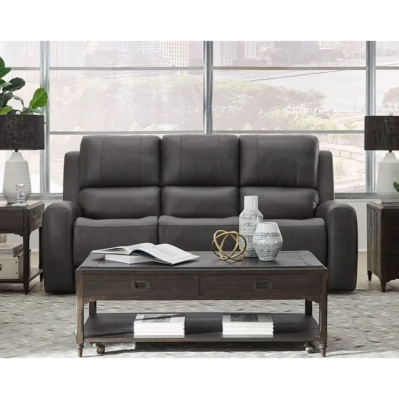 Belmont Autumn Fog Zero Gravity Power Reclining Sofa and Recliner