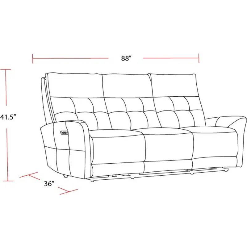 Gershwin Lucca Butterscotch Zero Gravity Power Reclining Sofa