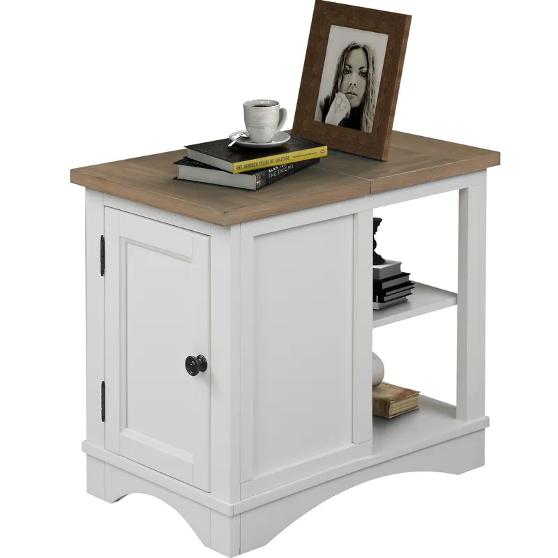 Americana Modern Cotton Lift Top Cocktail Table with 2 Chairside Tables