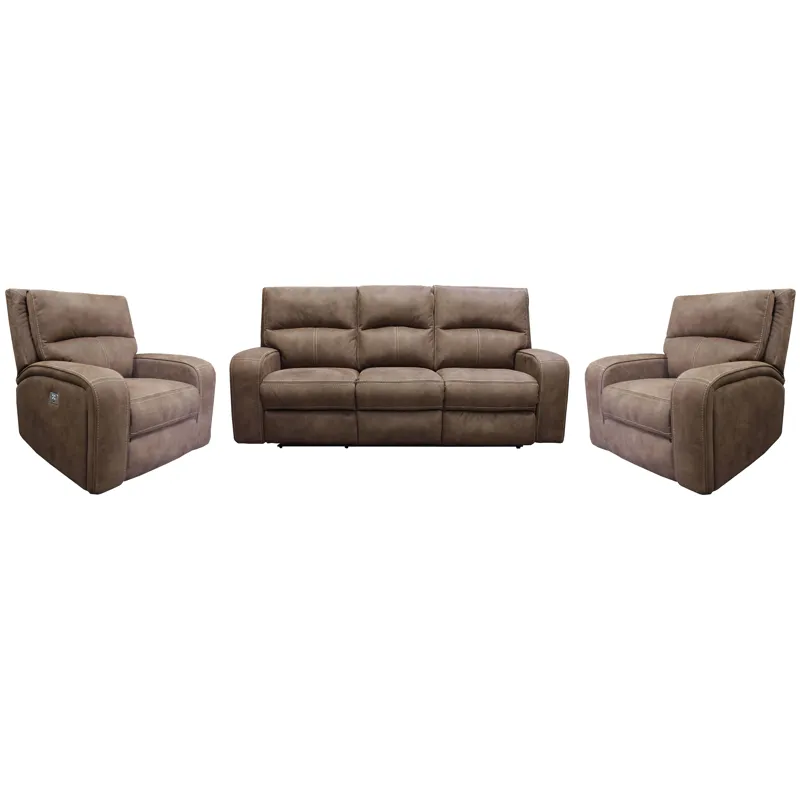 Polaris Kahlua Power Reclining Sofa and Two Recliners
