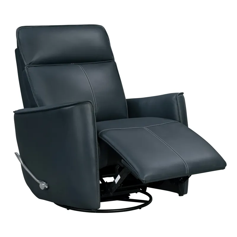 Roxy Abby Navy Manual Swivel Glider Recliner