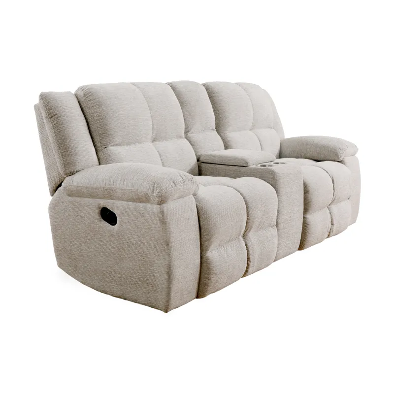 Buster Opal Taupe Manual Reclining Sofa Loveseat and Recliner