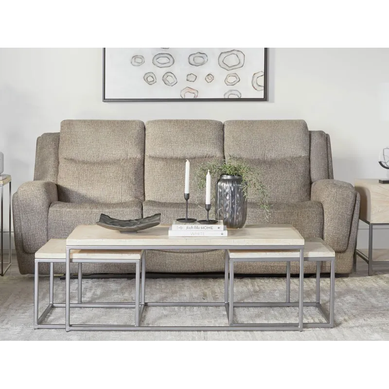 Penfield Frappe Power Reclining Sofa and Two Recliners