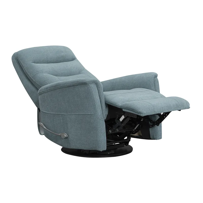 Gemini Snazzy Blue Manual Swivel Glider Recliner