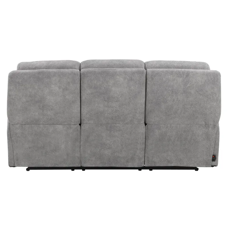 Linus Hudson Grey Power Reclining Sofa and Two Recliners