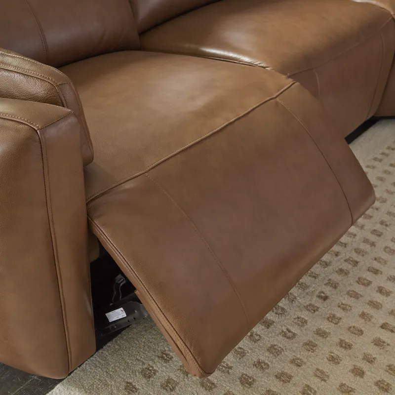 Modesto Sable 6 Piece Modular Power Reclining Sectional with Power Adjustable Headrests