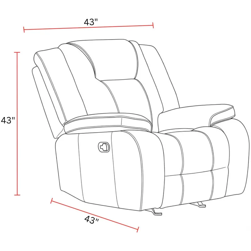 Bruno Plush Tobacco Manual Glider Recliner Two Pack