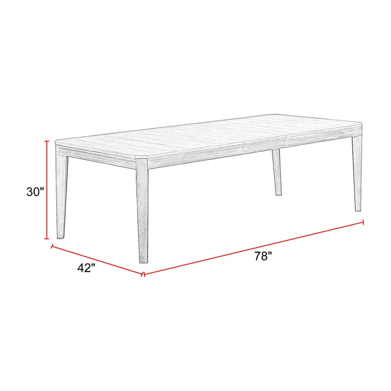 Breckenridge Dining 78 Inch Rectangular Table with 4 Upholstered Chairs and Buffet Server