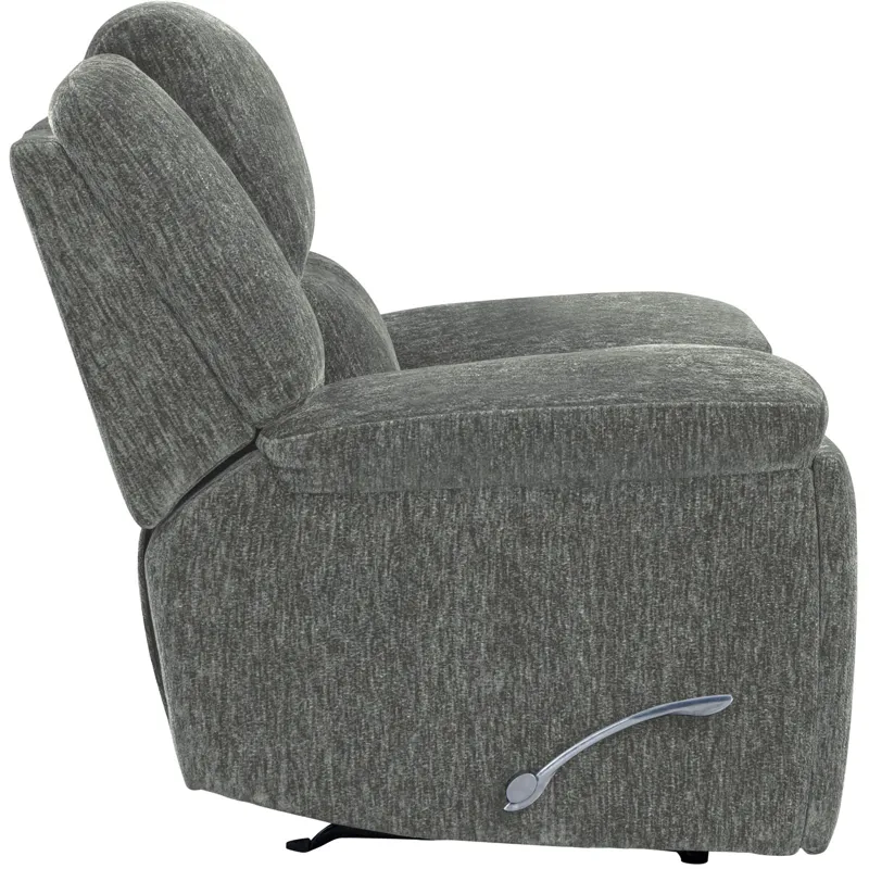 Bronco Plush Charcoal Manual Rocker Recliner