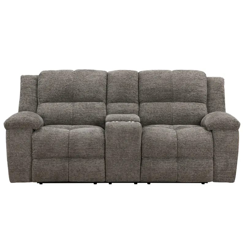 Buster Cabot Stone Manual Reclining Sofa and Loveseat