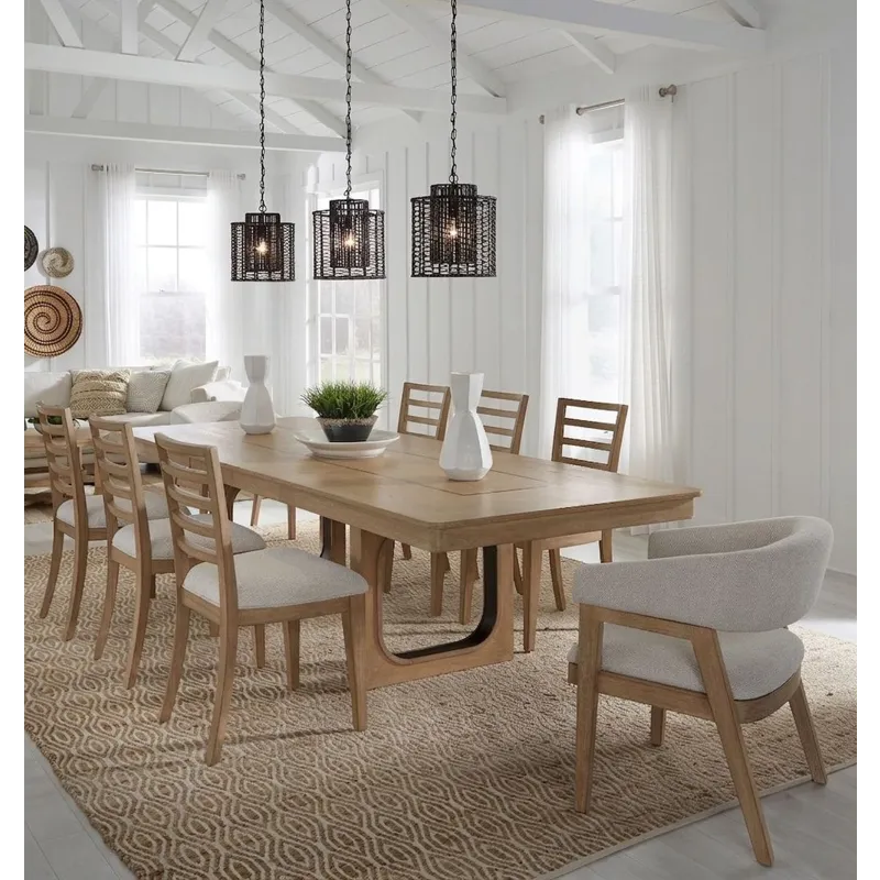 Escape Dining 84 Inch Rectangular Extendable Table With 8 Chairs