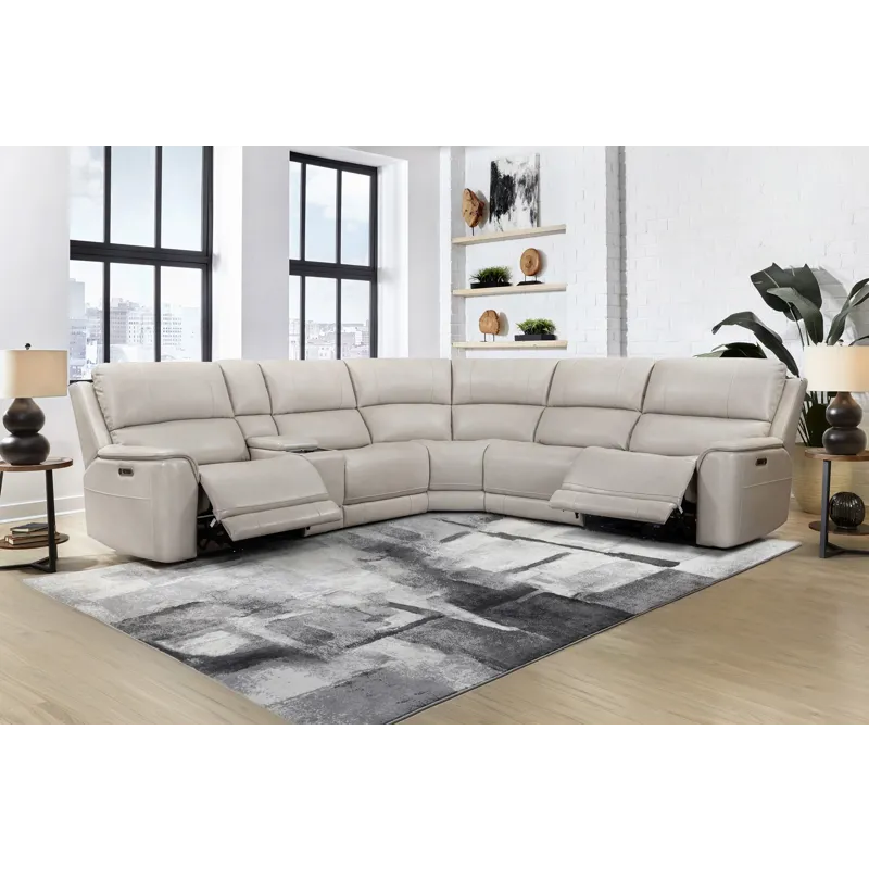Easton Steamboat Quartz 6 Piece Zero Gravity Power Reclining Sectional with Power Adjustable Headres
