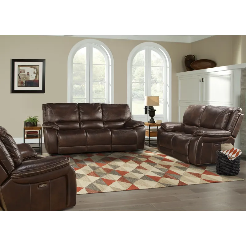 Vail Burnt Sienna Power Reclining Sofa Loveseat and Recliner