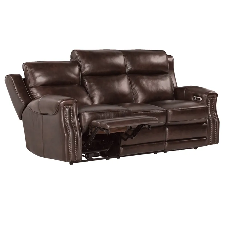 Hensley Smooth Espresso Power Reclining Sofa Loveseat and Recliner