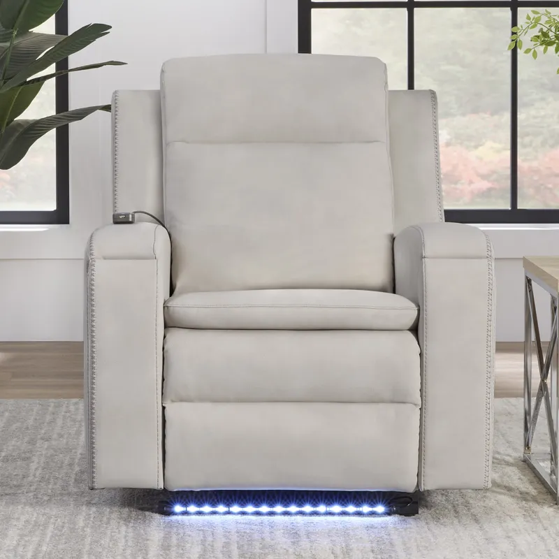Armstrong Buffy Cream Power Recliner with Heat Massage and Auto-Glide Two Pack