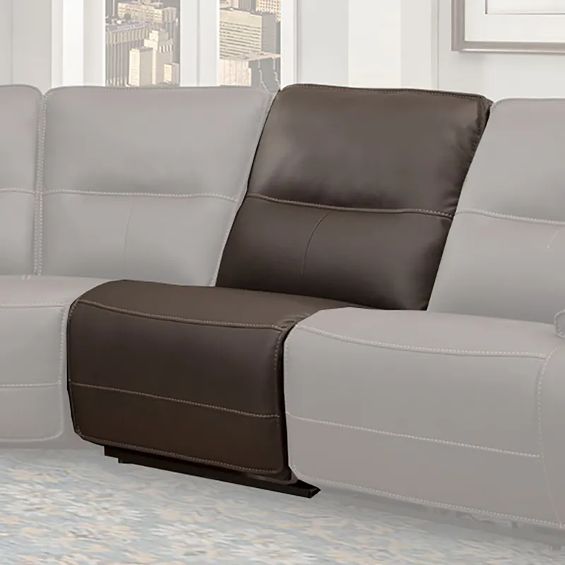 Spartacus Chocolate Armless Recliner