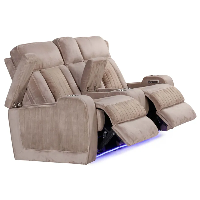 Equinox Mushroom Power Reclining Console Loveseat