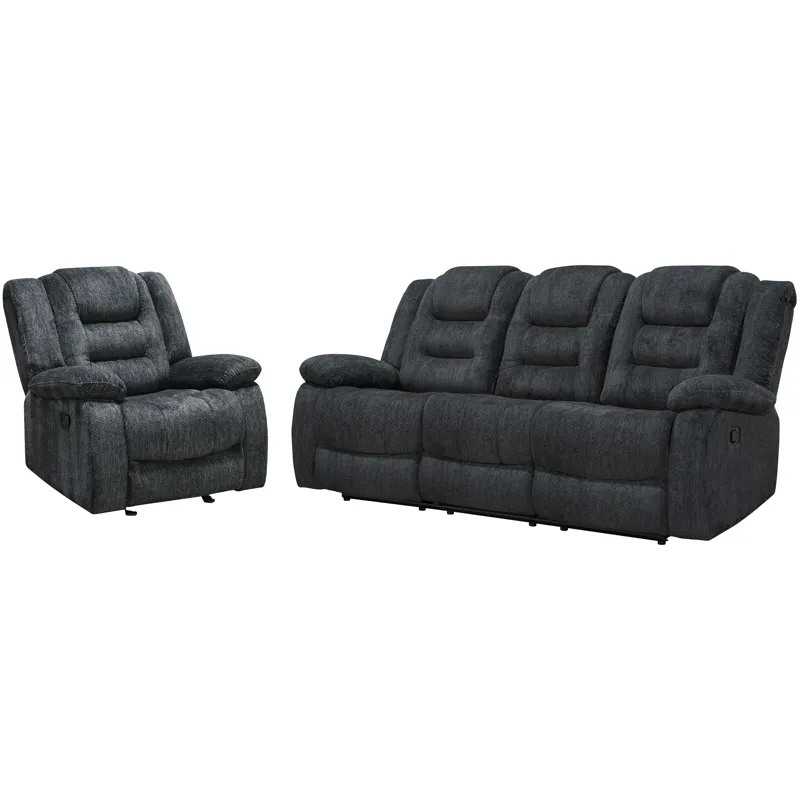 Bolton Misty Storm Manual Reclining Sofa and Recliner