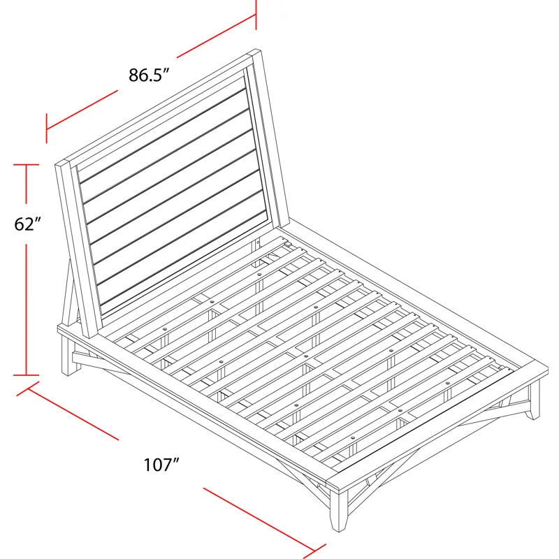Americana Modern Bedroom King Platform Bed with 2 Nightstands