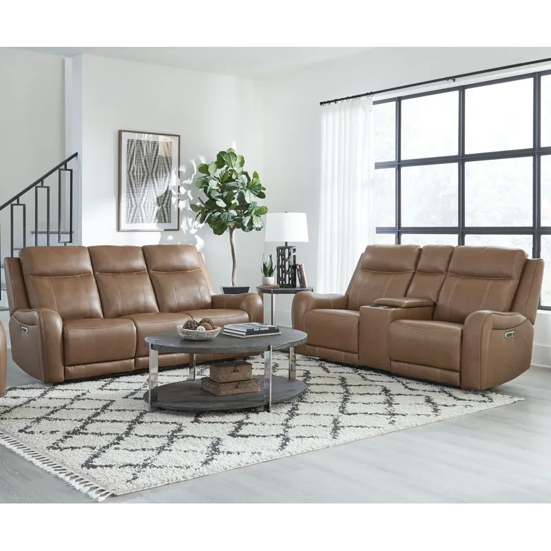 Haywood Butternut Power Reclining Sofa and Loveseat