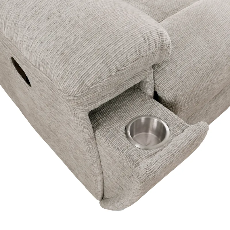 Buster Opal Taupe Manual Reclining Sofa Loveseat and Recliner