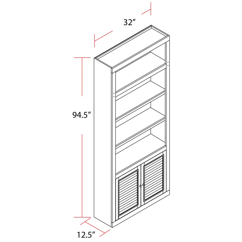 Boca 32 Inch Open Top Bookcase