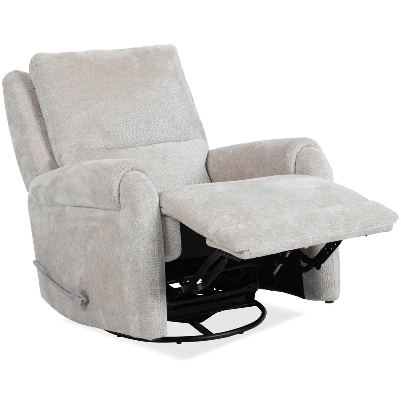 Gentry Ecru Mist Manual Swivel Glider Recliner Two Pack