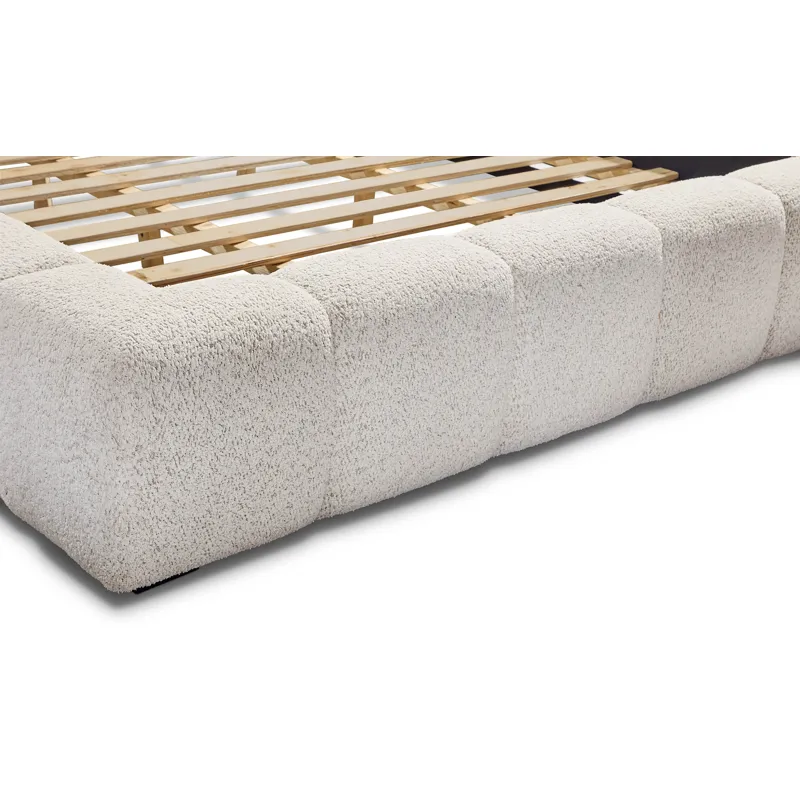 Escape Bedroom King Upholstered Bed with Dresser and Mirror