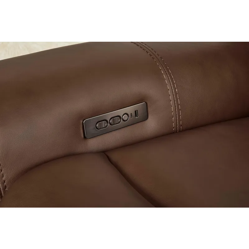 Calgary Autumn Umber Power Reclining Sofa and Loveseat