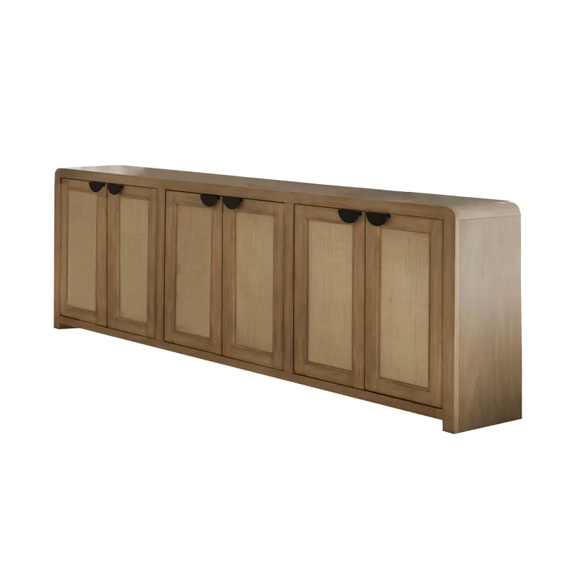 Escape Dining 84 Inch Rectangular Extendable Table with Console and 8 Ladderback Chairs
