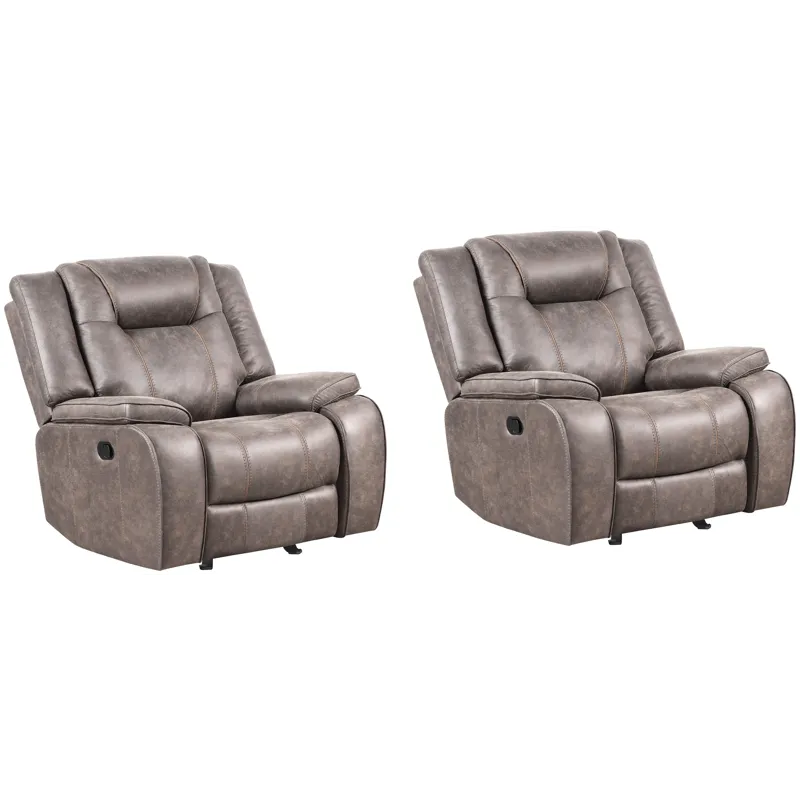 Blake Desert Taupe Glider Recliner Two Pack
