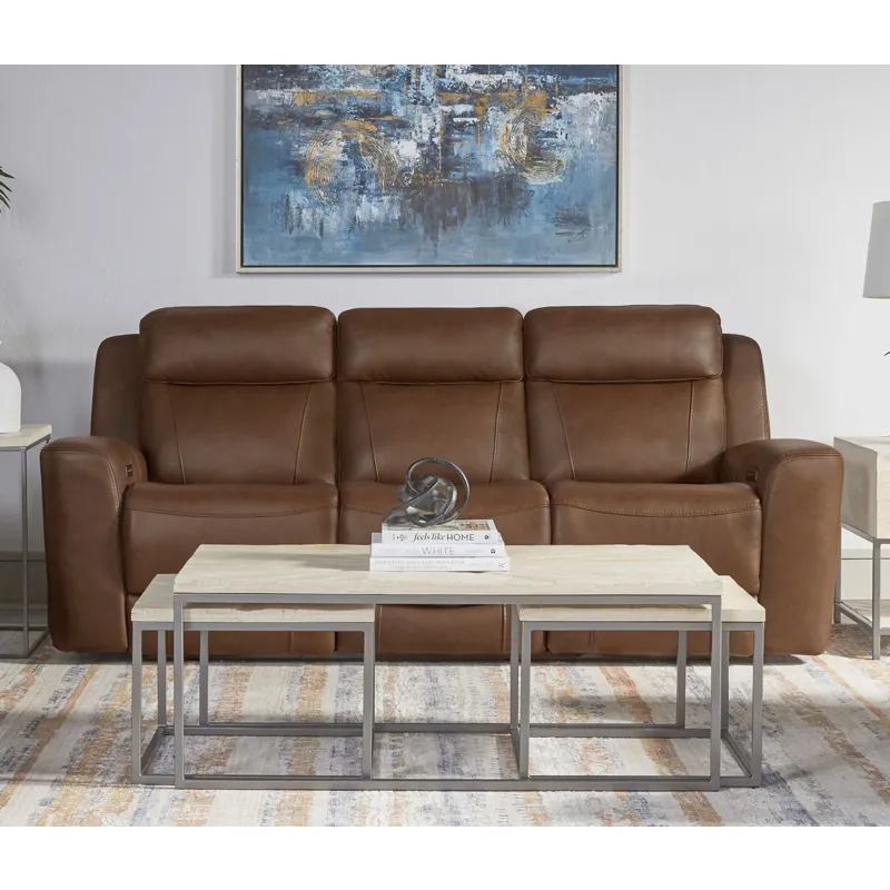 Calgary Autumn Umber Power Reclining Sofa and Loveseat