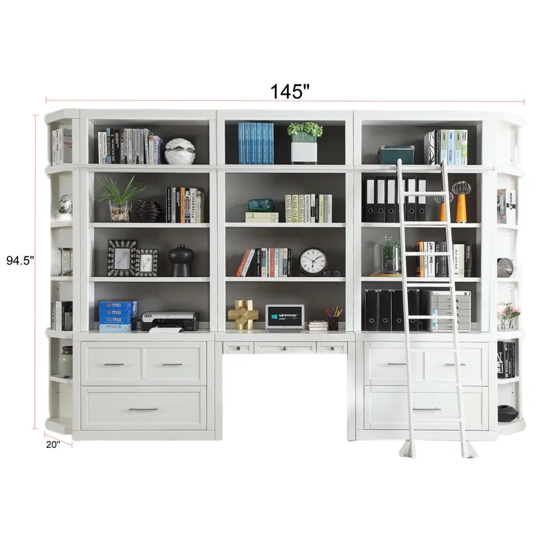 Catalina 9 Piece Workspace Library Wall