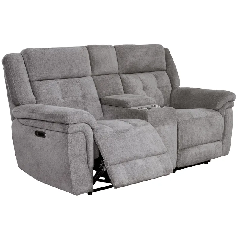 Richland Bristol Grey Power Reclining Sofa and Loveseat