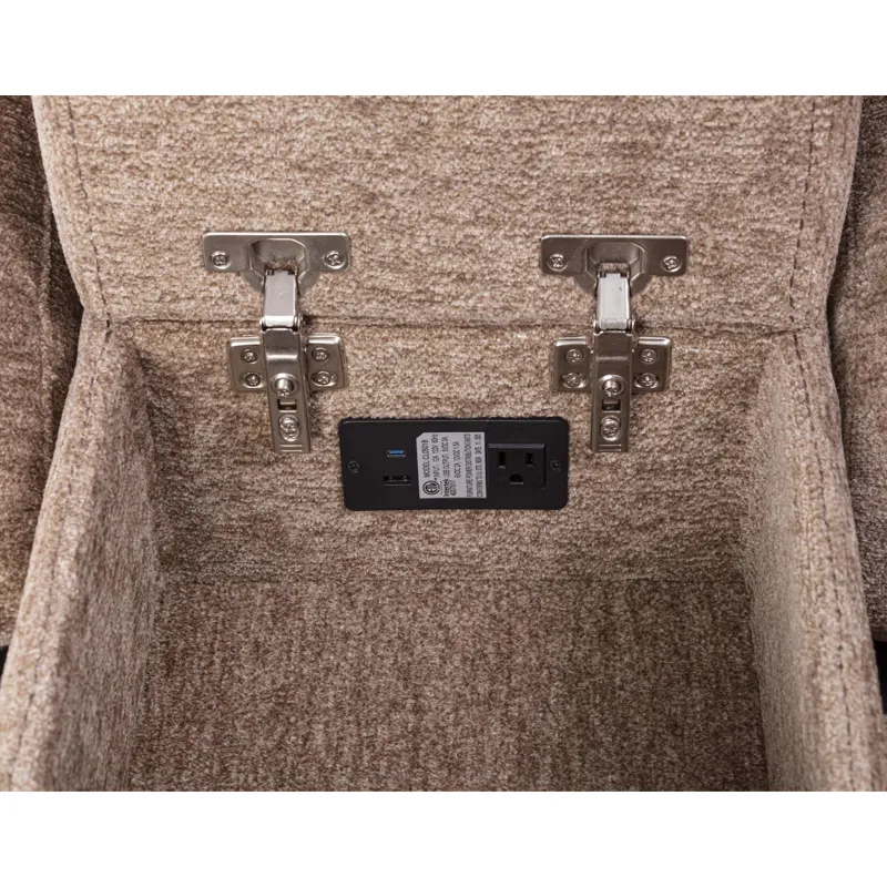 Bruno Plush Tobacco Manual Console Loveseat