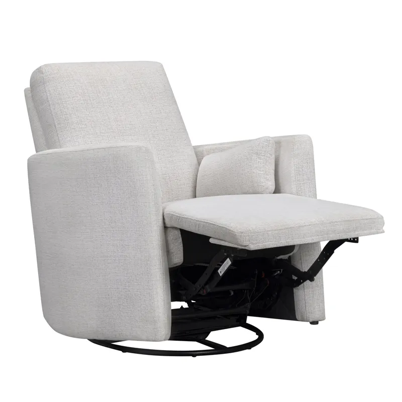 Turner Acadia White Manual Swivel Glider Recliner