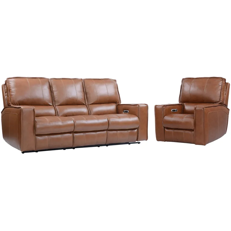 Rockford Verona Saddle Power Reclining Sofa and Recliner