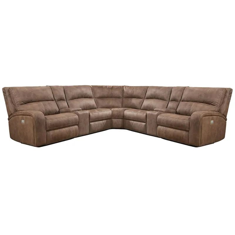Polaris Kahlua 7 Piece Modular Power Reclining Sectional with Power Adjustable Headrests