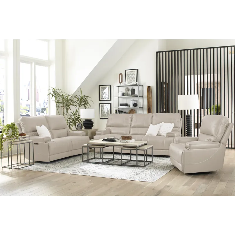 Whitman Verona Linen - Powered By Freemotion Power Reclining Sofa Loveseat and Recliner