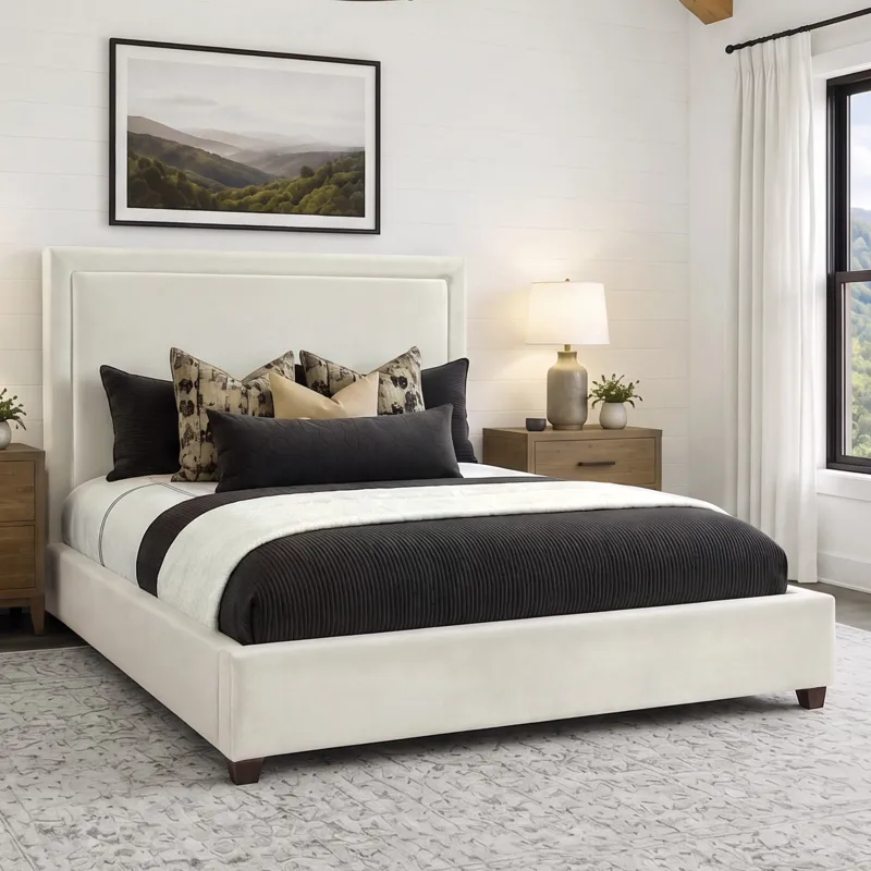 Kimberly Mystical Linen King Bed 6/6
