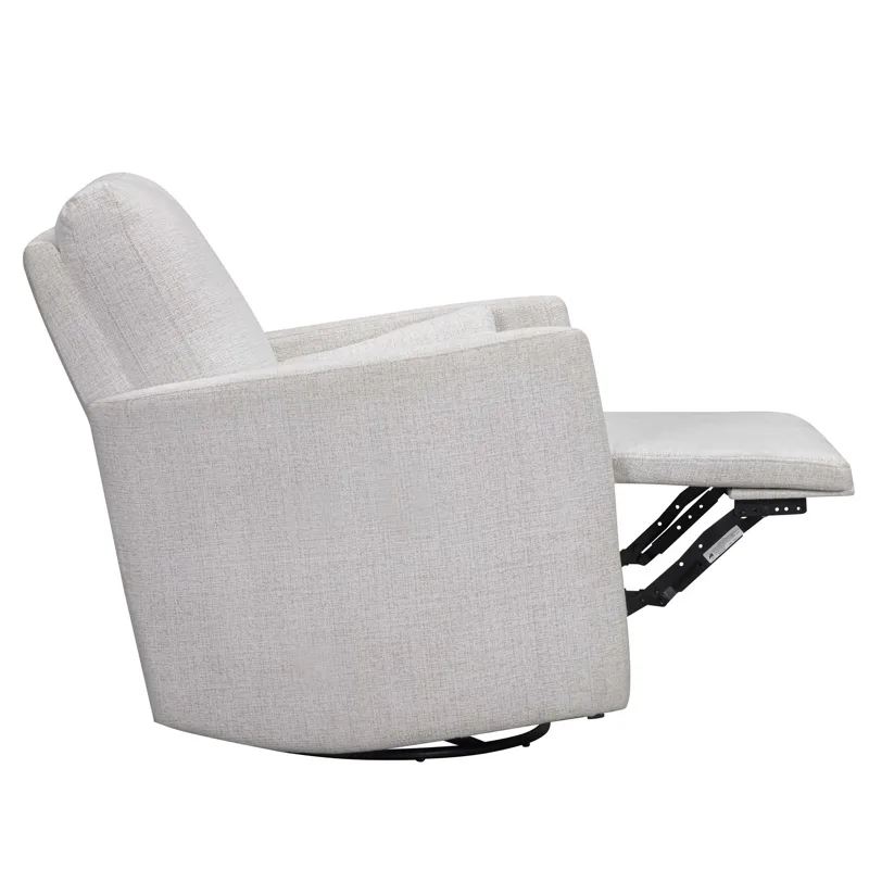 Turner Acadia White Manual Swivel Glider Recliner
