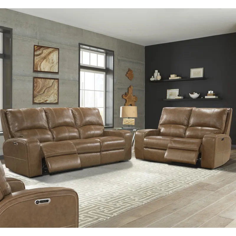 Swift Bourbon Power Reclining Sofa and Loveseat