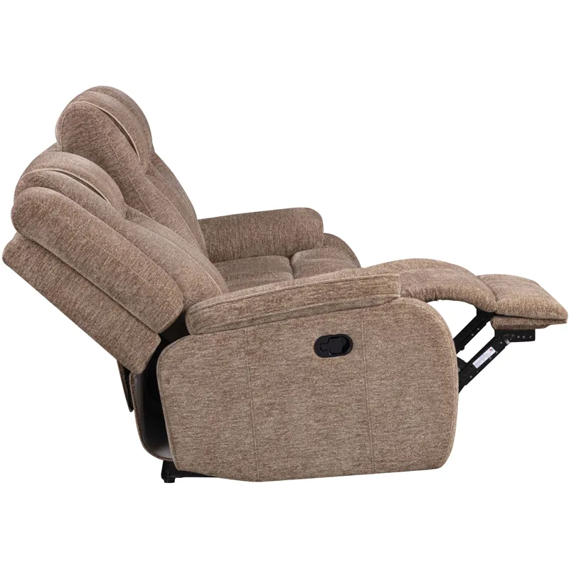Bruno Plush Tobacco Manual Sofa