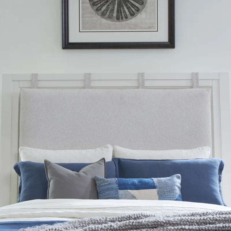 Americana Modern Bedroom Queen Platform Headboard with Pad Cushion