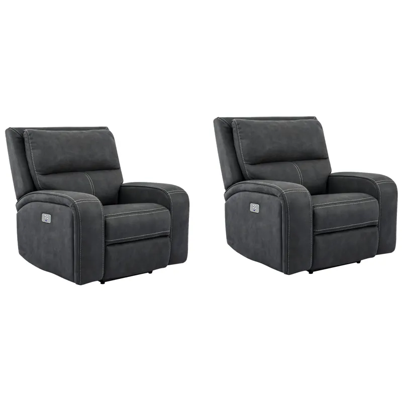 Polaris Slate Power Recliner Two Pack